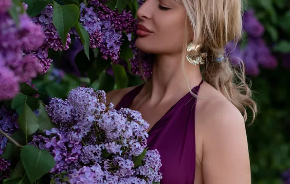 Blonde, flowering, lilac, aroma, Anastasia Rusyaeva