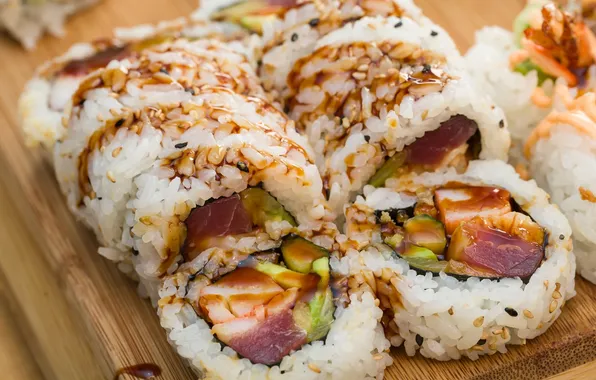 Figure, sushi, rolls, filling