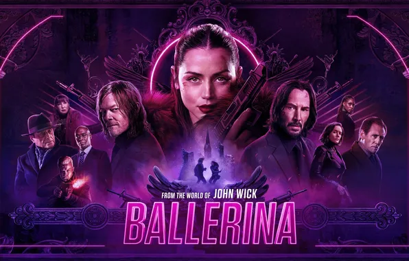 The inscription, action, poster, characters, Ballerina, Ballerina