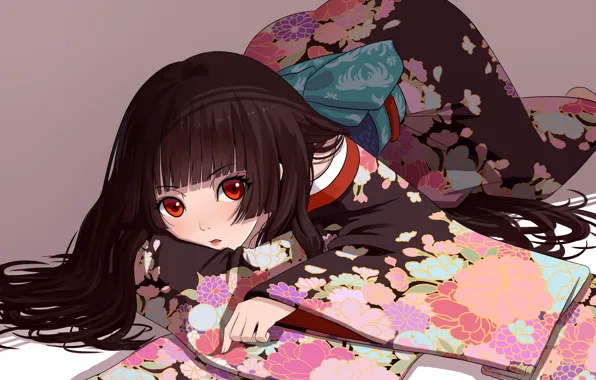 Girl, kimono, Enma Ai, Jigoku Shoujo