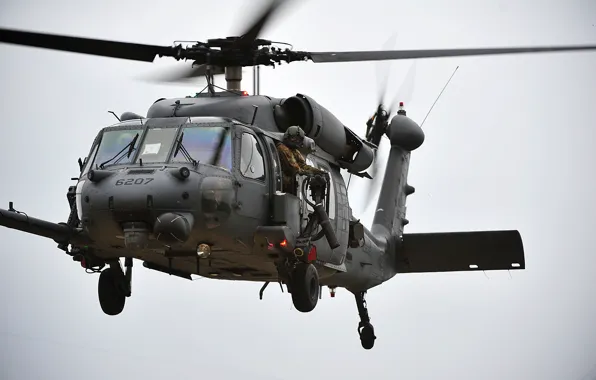 Picture flight, the plane, Japan, helicopter, soldiers, machine gun, BBC, HH-60G