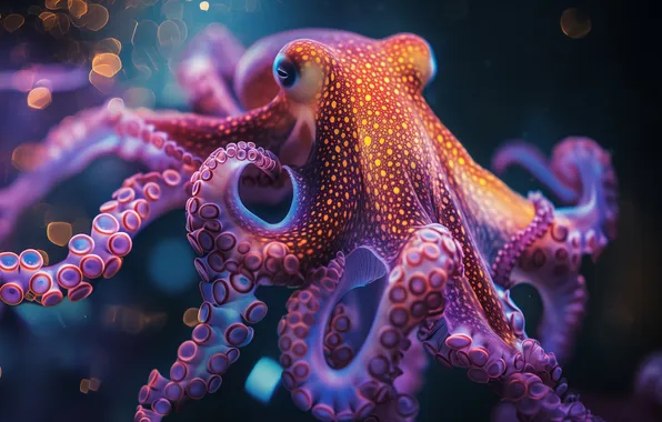 BODY, SPOT, EYES, The TENTACLES, OCTOPUS, SUCTION CUPS