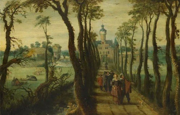 Oil, picture, Road, Sebastian Vranx, 1647, Sebastiaan Vrancx