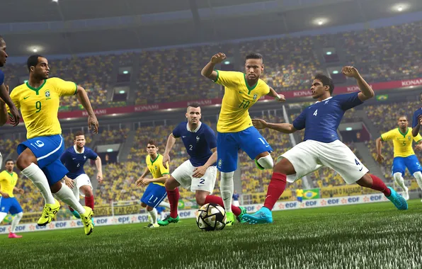 Picture France, Brazil, France, Brasil, Neymar, Pro Evolution Soccer, Lucas, PES 16