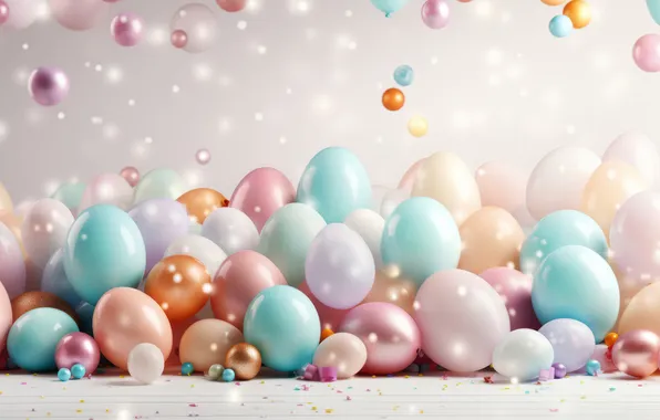 Flowers, holiday, eggs, spring, Easter, painted, eggs, Easter