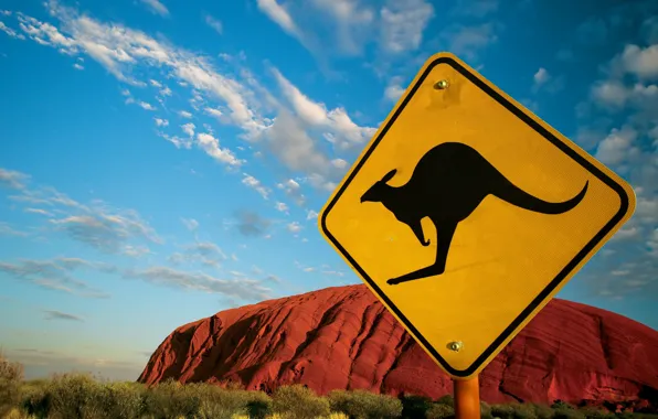 Picture sign, Australia, 152, kangaroo