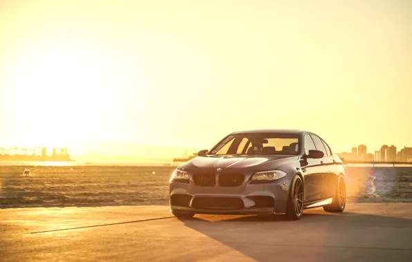 Picture bmw, sunset, f10