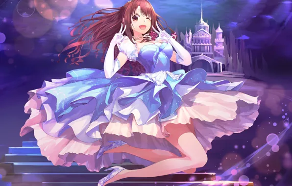 Girl, jump, dress, Idolm@ster
