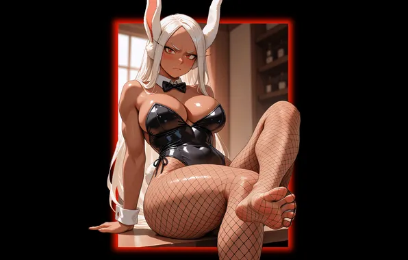 Girl, hot, sexy, muscle, anime, babe, bunny, fitness