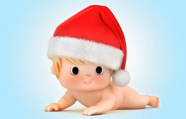 Picture new year, Christmas, baby, christmas, Santa, baby, santa claus, kid