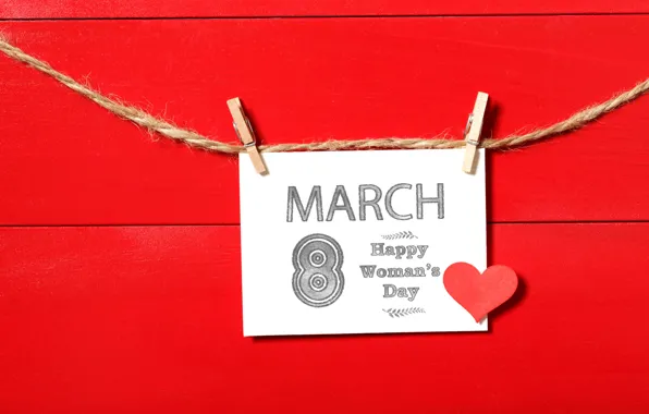 Picture hearts, red, happy, March 8, heart, romantic, gift, Women's Day