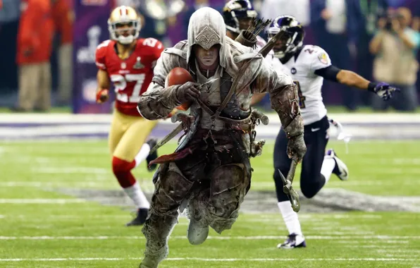 Football, Rugby, the trick, assassin's creed, assasin