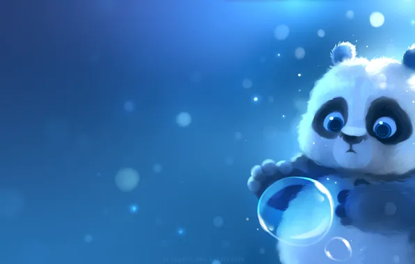 Panda, bubble, by Apofiss