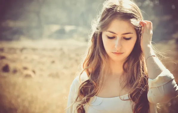 The sun, bridge, hair, lips, bracelet, sunshine, bridge, bokeh