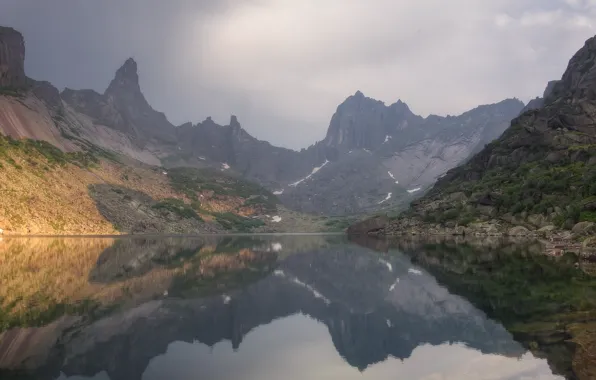 Picture the sky, trees, mountains, clouds, nature, rocks, Russia, Russia