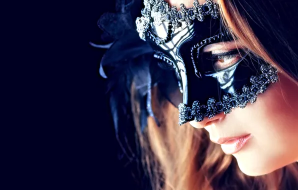 Picture sexy, woman, eyes, lips, mask
