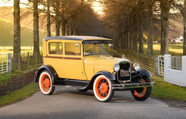 Retro, Ford, classic, Tudor, 1928 Ford Model A Tudor