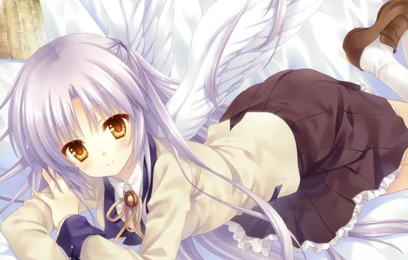 Picture look, wings, angel beats, angel beats, Tachibana Kanade