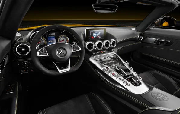 Roadster, Mercedes-Benz, the wheel, salon, AMG, 2018, GT S