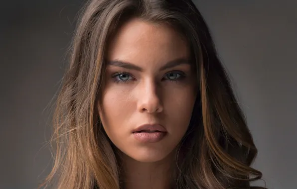 Look, close-up, face, background, portrait, makeup, hairstyle, brown hair