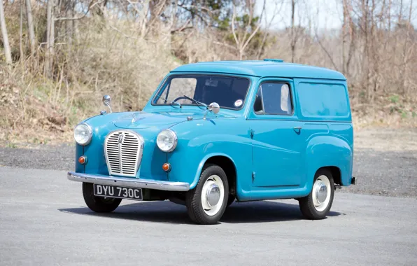 Picture Blue, Vintage, Van, 1956, Austin A35 Van