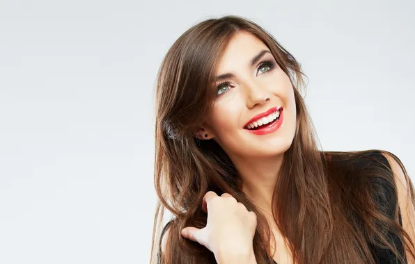 Face, smile, hair, lipstick, lips