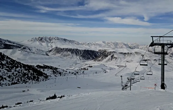 Picture snow, mountains, looks