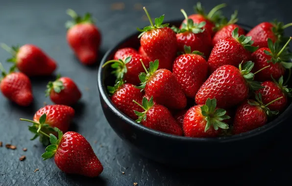 Picture berries, strawberry, bowl