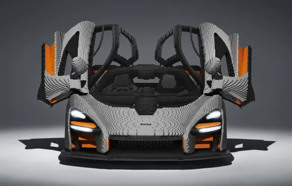 McLaren, front view, Lego, Senna, 2019
