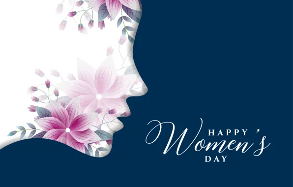 Girl, flowers, holiday, spring, figure, March 8, date, congratulations