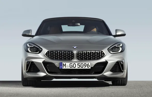 Picture grey, BMW, Roadster, the front, BMW Z4, M40i, Z4, 2019