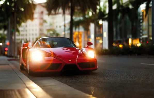 Picture supercar, Ferrari Enzo, street