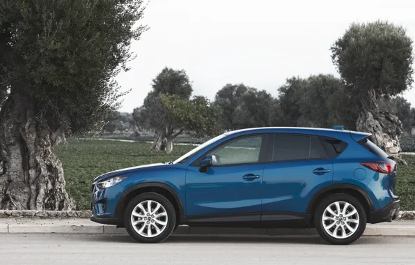 Blue, Mazda, blue sky, Crossover, CX-5