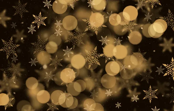Snowflakes, glare, the dark background, texture, Christmas, New year, snowfall, bokeh