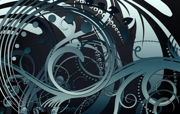 Picture white, abstraction, blue, pattern, black