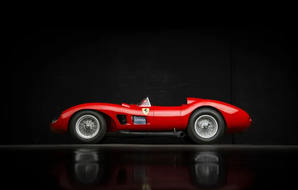Ferrari, Ferrari, supercar, supercar, side view, 1957, retro cars, Scaglietti