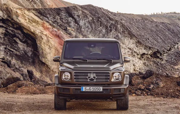 Mercedes-Benz, is, brown, 2018, G-Class, quarry