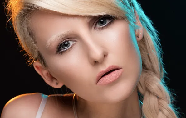 Picture face, background, model, makeup, Amber
