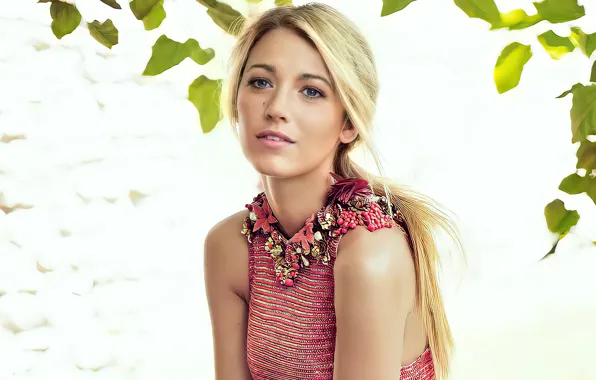 Look, girl, face, photo, actress, blonde, beautiful, Blake Lively