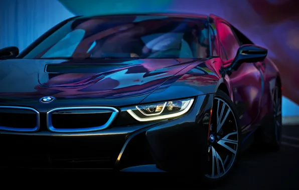 Machine, color, view, BMW i8