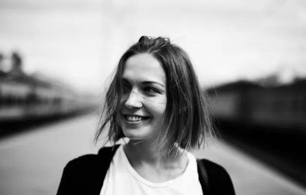 Portrait, black and white, Marina Katsuba
