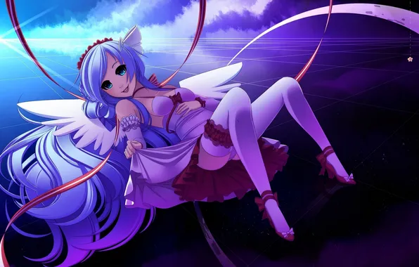 Angel, stockings, legs