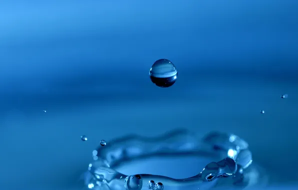 Water, drops, squirt, unusual, beautiful, super, macro Wallpaper