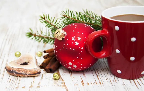 Picture winter, decoration, holiday, Christmas, Cup, Happy New Year, winter, Merry Christmas