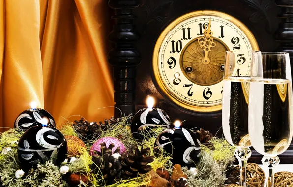 Watch, New year, Decoration, Holiday, Toys, Garland