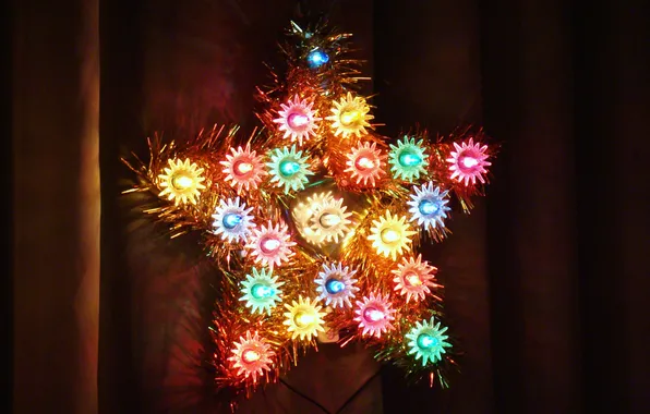 Light, lights, lights, the dark background, new year, Christmas, colorful, light bulb