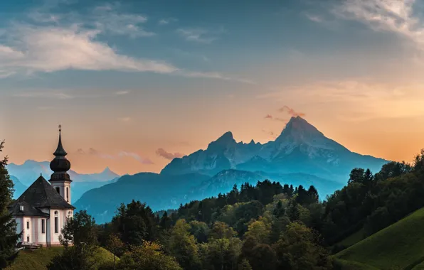 Mountains, nature, temple