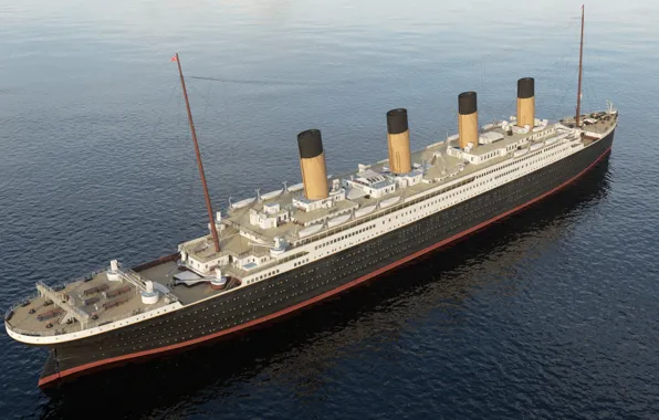 The ocean, Titanic, The ship, Titanic, Rendering, RMS Titanic, Cruise liner, White Star Line