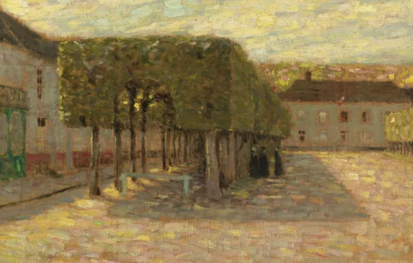 Home, picture, area, the urban landscape, Henry Le Sedane Products, Henri Le Sidane, Trimmed Trees