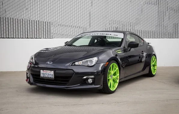 Subaru, Green, Neon, BRZ, HRE